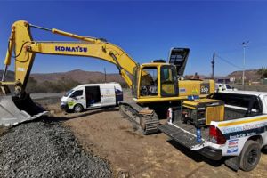 Electric heavy duty equipment air conditioner T20B installed in South Africa