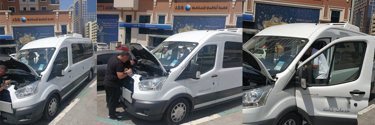 electric van air conditioner AC100TB insatalled in UAE