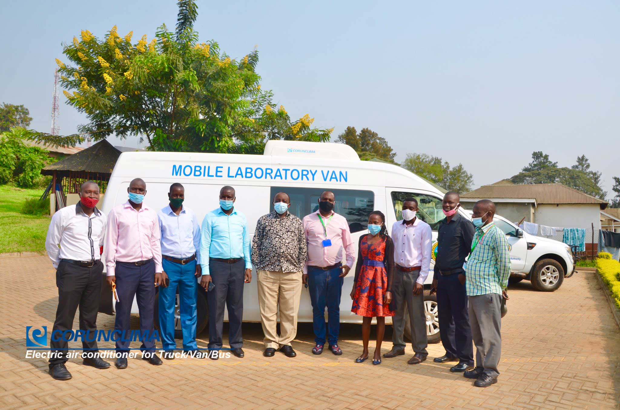 all-electric air conditioners for van  installed on Mobile Laboratory Van in Uganda