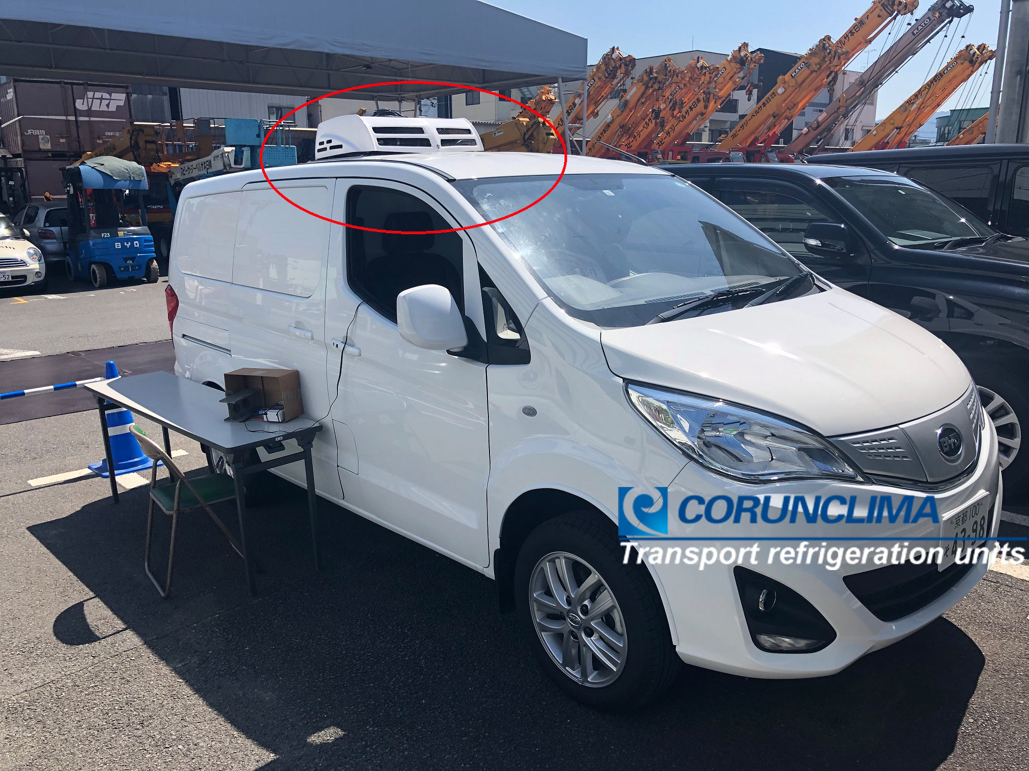 full DC electric refrigeration units for BYD T3 full electric vans