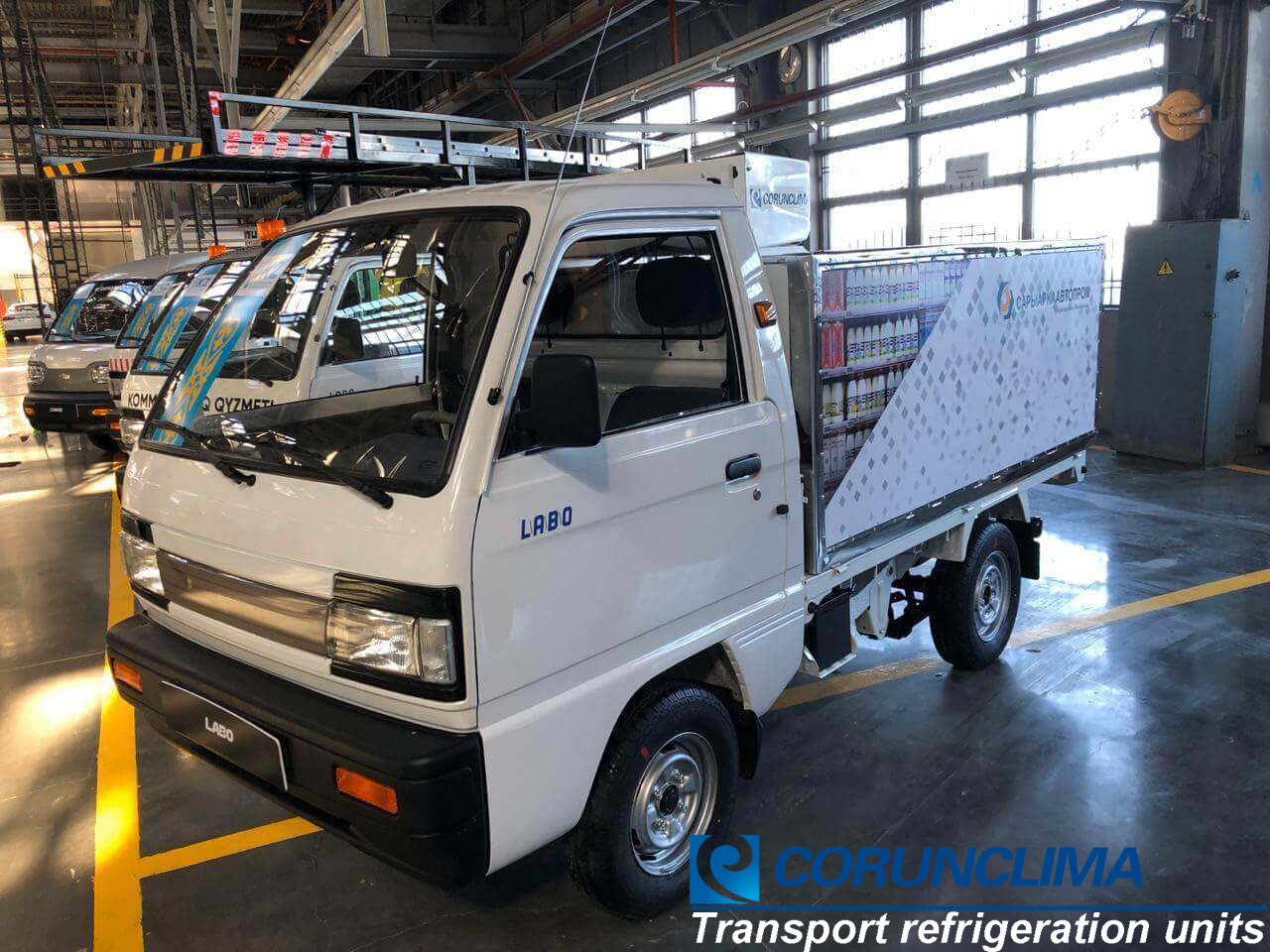 One OEM in central Asia use Corunclima refrigeration units C150F as parts of GM Labo micro truck