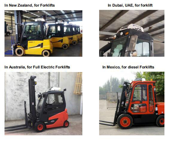 Electric forklift air conditioner