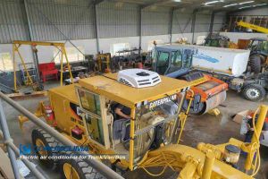 Electric air conditioner for Graders installed in South Africa